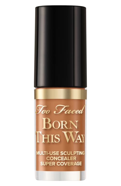 Too Faced Mini Born This Way Super Coverage Multi-use Concealer Butterscotch 0.06 oz / 1.77 ml In Butterscotch