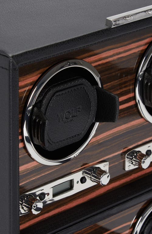 Shop Wolf Roadster 4-watch Winder & Case In Black