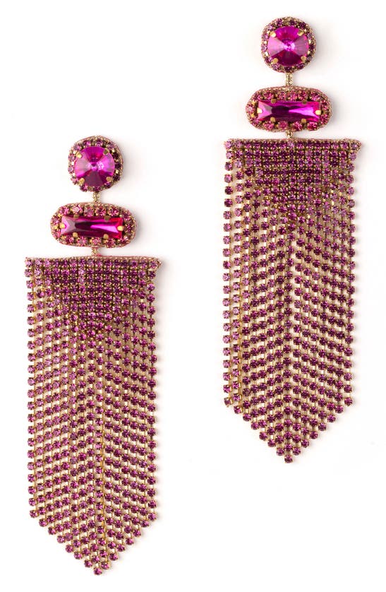 DEEPA GURNANI DEEPA GURNANI ANVI CRYSTAL FRINGE EARRINGS