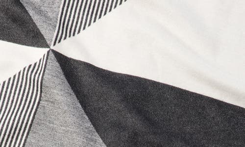 Saachi Mosaic Reversible Scarf In Black/grey/cream