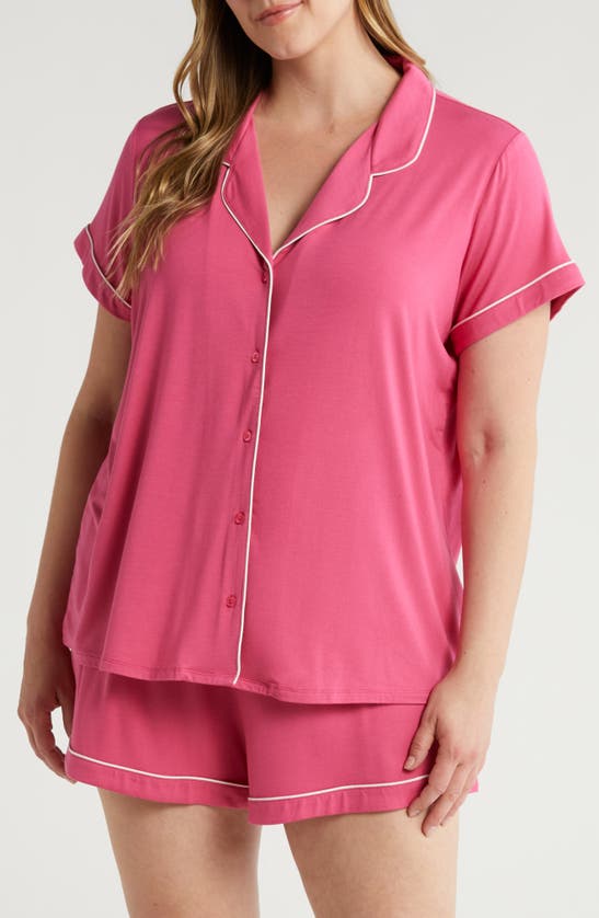 Shop Nordstrom Moonlight Eco Short Pajamas In Pink Carmine