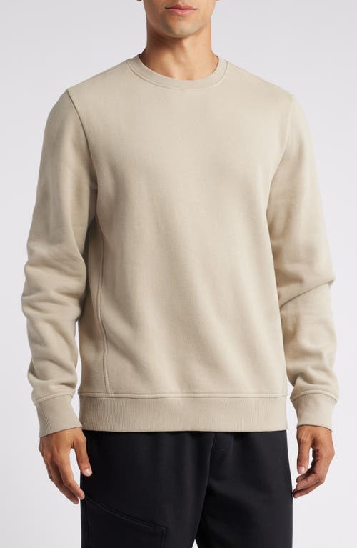 Shop Zella Cloud Fleece Sweatshirt In Tan Aluminum