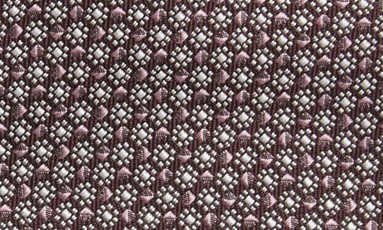 Shop Zegna Ties Floral Dot Mulberry Silk Jacquard Tie In Mulberry/ Pink