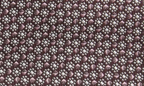 Zegna Ties Floral Dot Mulberry Silk Jacquard Tie In Mulberry/pink