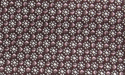 Shop Zegna Ties Floral Dot Mulberry Silk Jacquard Tie In Mulberry/pink