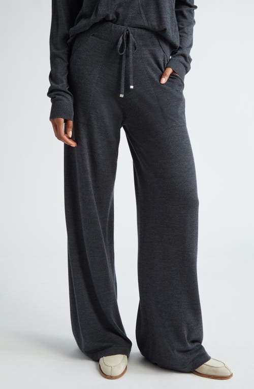 Shop Eleventy Merino Wool Drawstring Pants In 15 Smoke Grey