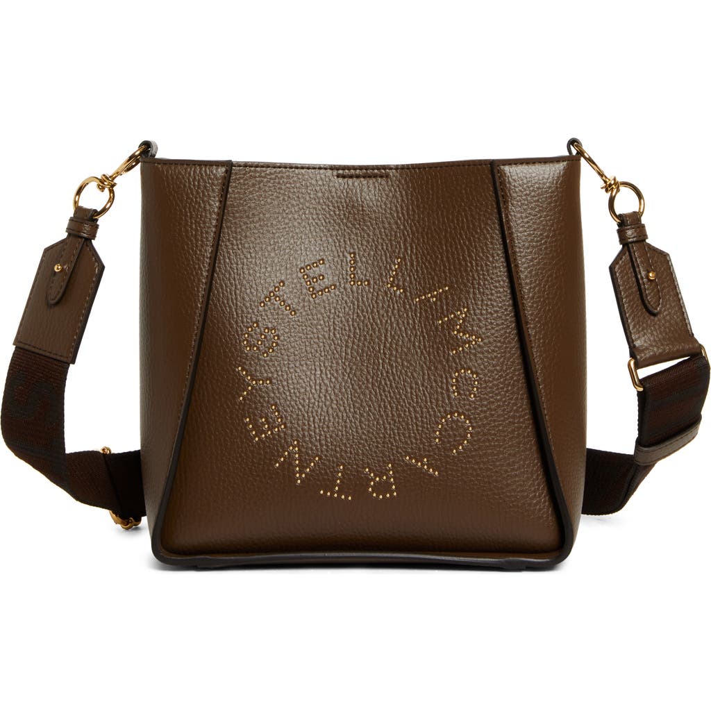 Stella Mccartney Mini Faux Leather Crossbody Bag In Burgundy