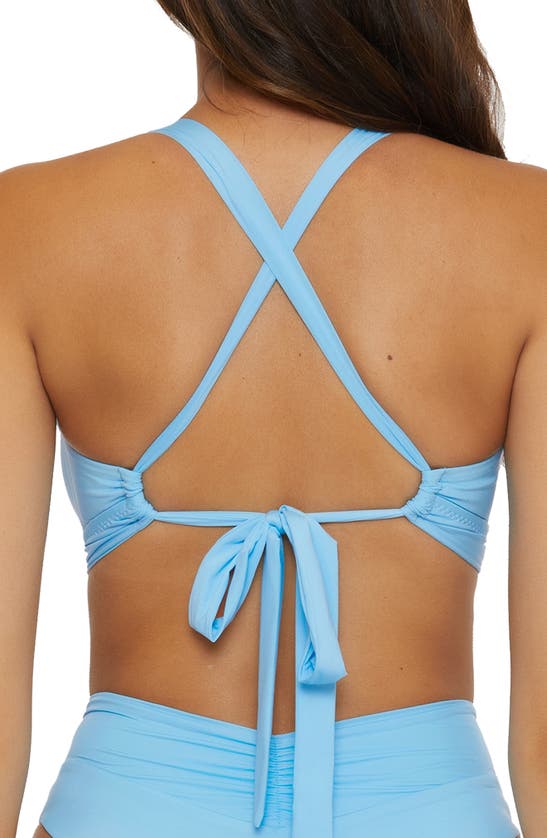 Shop Becca Color Code V-wire Bikini Top In Ice Blue