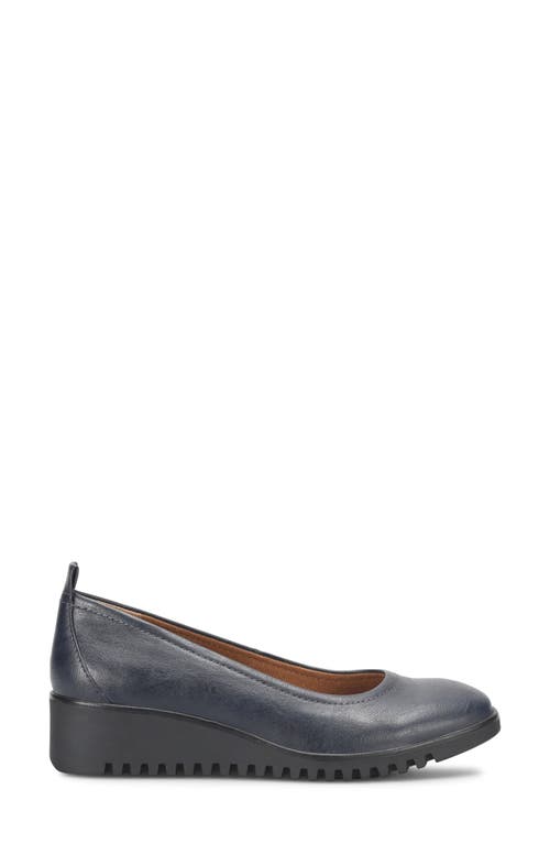 Eurosoft Darcie Wedge Flat In Navy