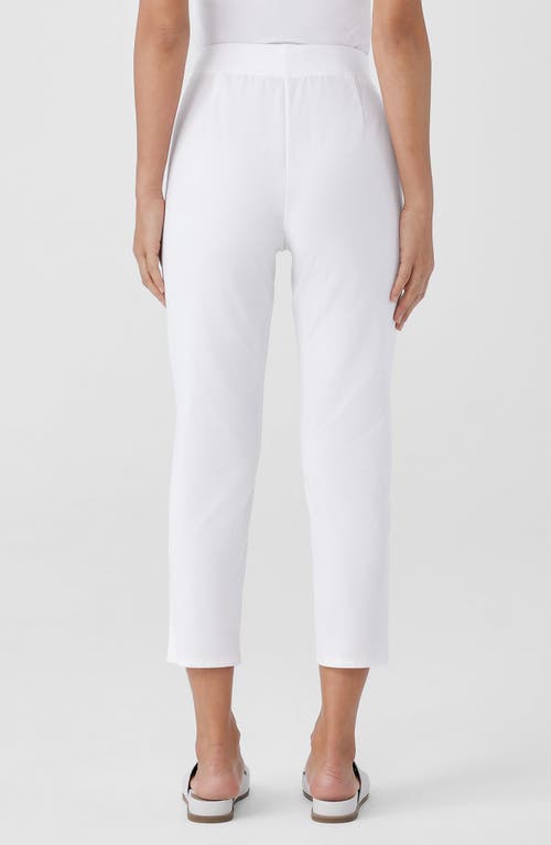 Shop Eileen Fisher High Waist Slim Crop Pants In White