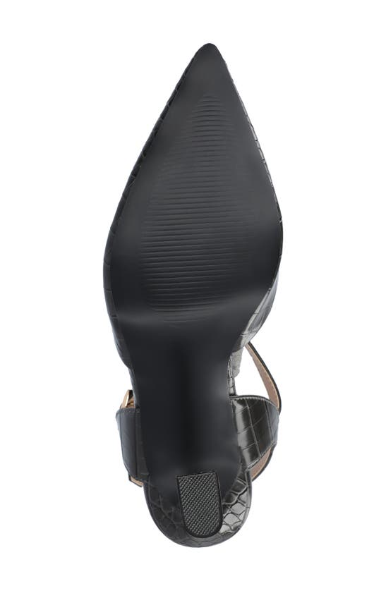 Shop Journee Collection Nixey Croc Embossed Pump In Black