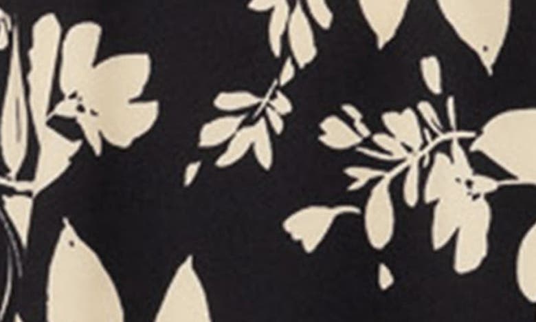 Shop Kiyonna Posh Peplum Top In Black/ Vintage Ivory Florals