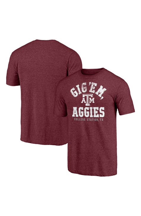 Texas A&M Checkered Gig 'Em Aggies Green T-Shirt in 2023