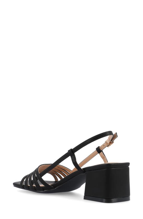 Journee Collection Shayana Block Heel Slingback Sandal In Black