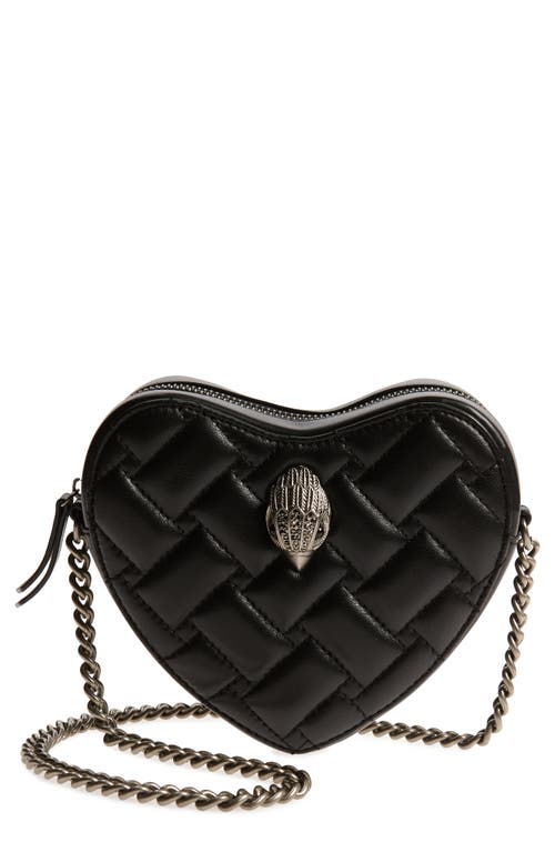 Kurt Geiger London Kensington Heart Crossbody Bag in Black at Nordstrom