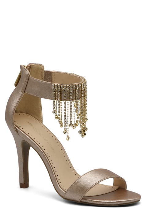 Gala Metallic Crystal Fringe Stiletto Sandal (Women)