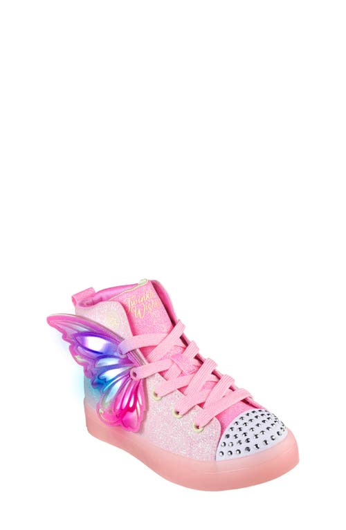 SKECHERS Kids' Twi-Lites 2.0 Light Up High Top Sneaker Pink/Multi at Nordstrom, M