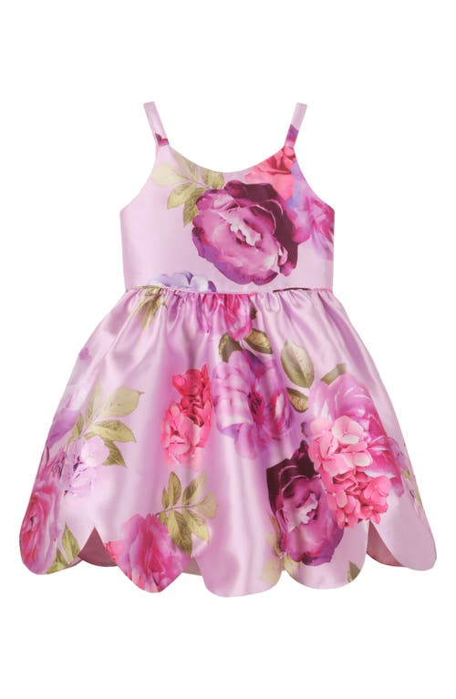 Zunie Kids' Floral Mikado Party Dress Orchid Multi at Nordstrom,