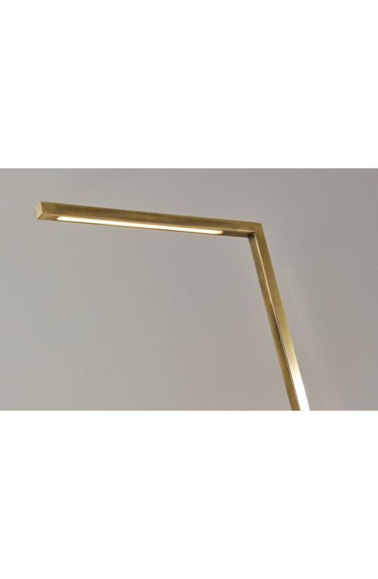 Adesso Lighting Aidan Charge Led Desk Lamp In Antique Brass