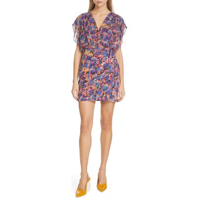 Saloni Brooke Print Dress, Blue
