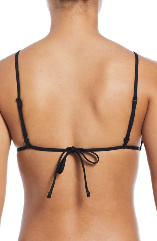 Shop Nike Retro Flow Triangle Bikini Top In Black