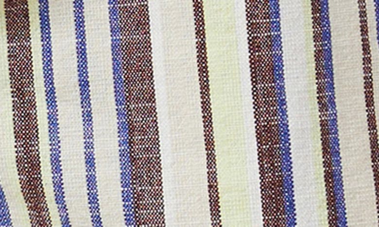 Shop Cotton On Easy Cotton Blend Drawstring Shorts In Pale Lime Multi Stripe