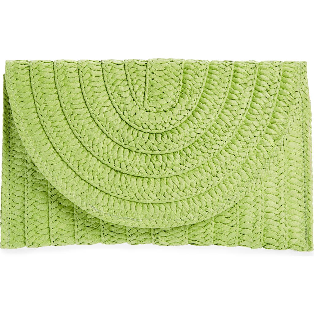 Collection Xiix Straw Clutch In Green