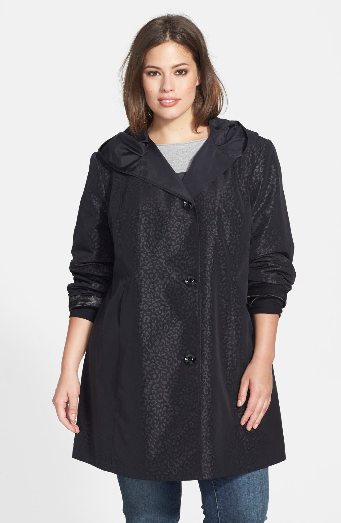 Gallery Animal Print Hooded Raincoat (Plus Size) Nordstrom