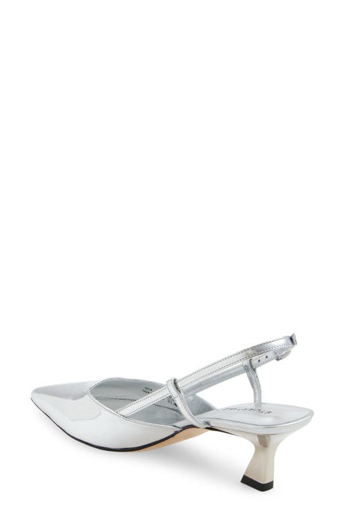 Stuart Weitzman Women's Vinnie 50 Slingback Kitten Heels In Silver