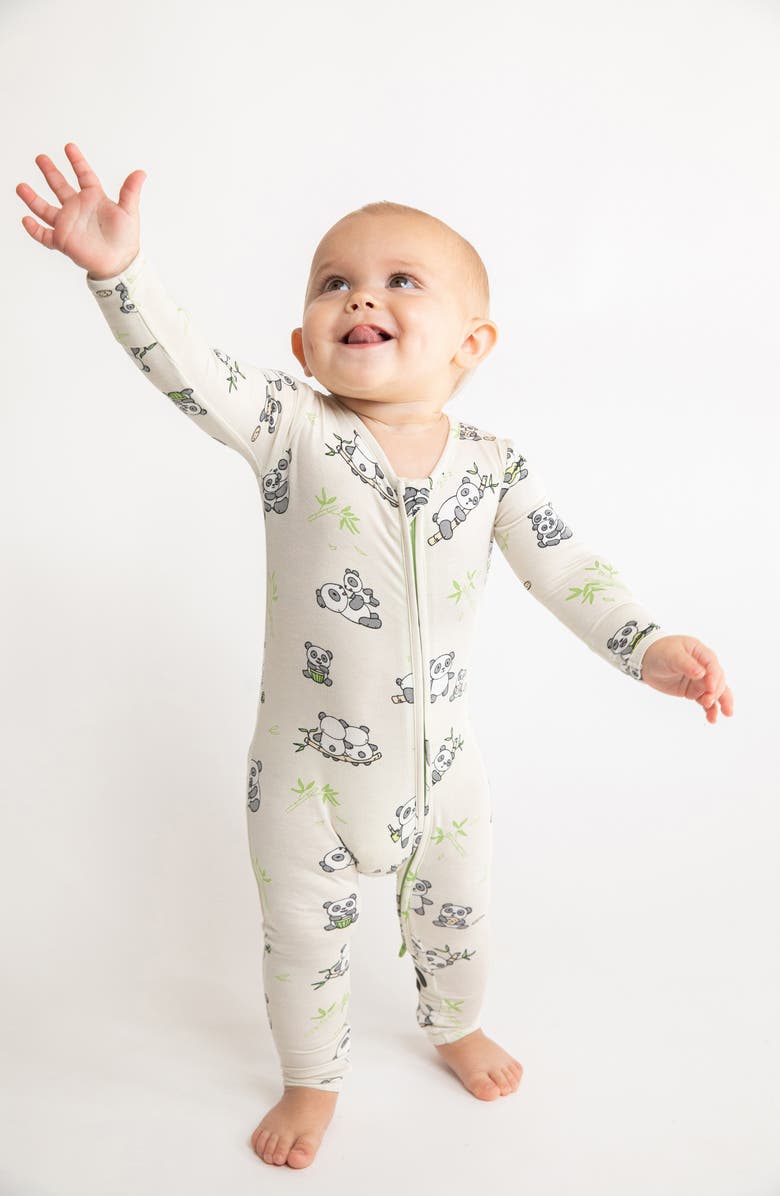 Bellabu Bear Kids' Panda Bear Fitted Convertible Footie Pajamas | Nordstrom