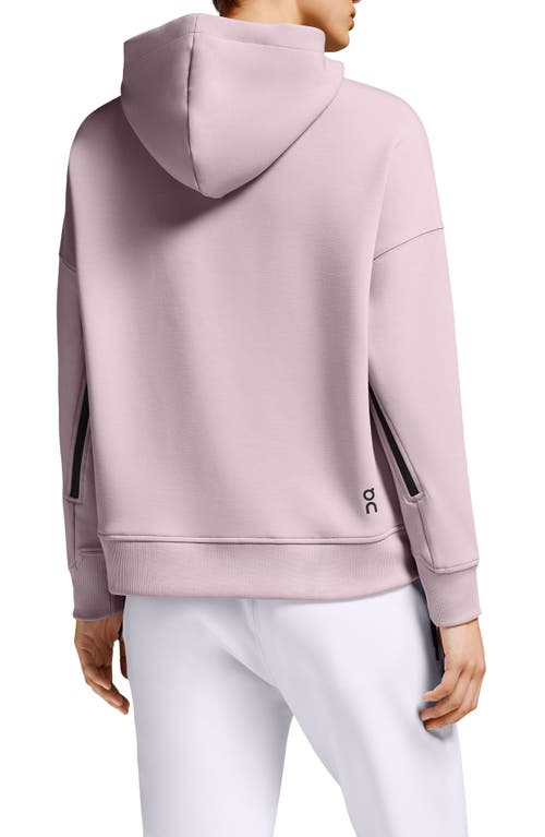 On Logo Stretch-jersey Hooded Sweatshirt In Fade