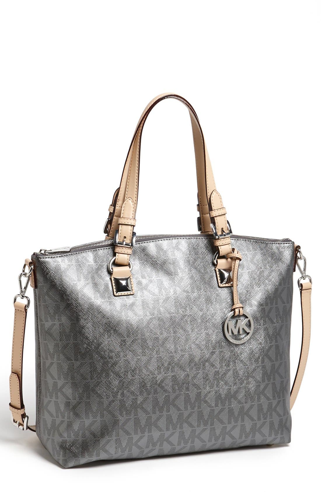 michael kors metallic satchel