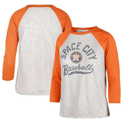 Houston Astros Nike Velocity 3/4-Sleeve Raglan T-Shirt - Orange