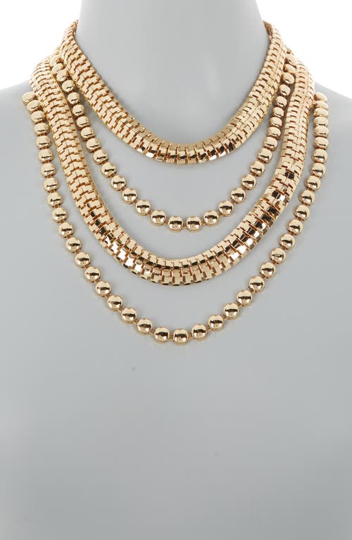 Eye Candy Los Angeles Julia Layered Chain Necklace In Gold