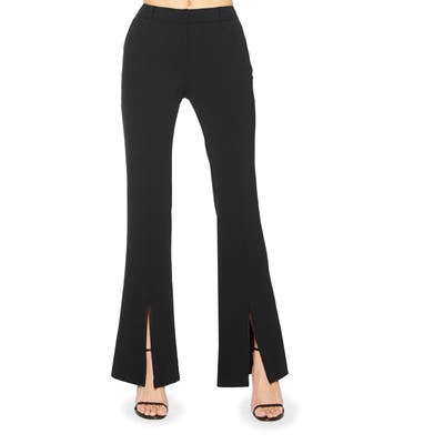 Parker Dorothy Flare Split Hem Pants, Black