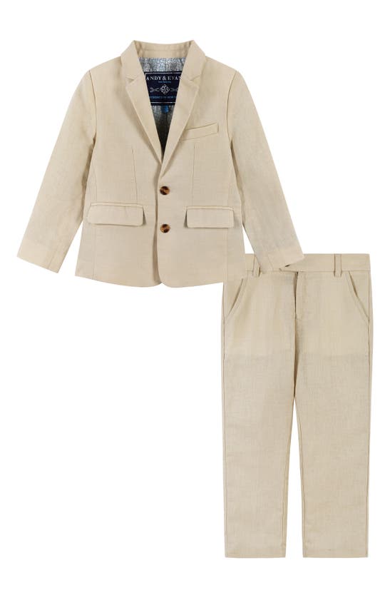 ANDY & EVAN KIDS' TWO-PIECE LINEN & COTTON SUIT