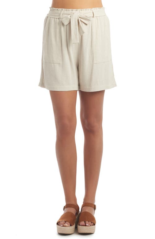 Shelly High Waist Paperbag Shorts in Oatmeal