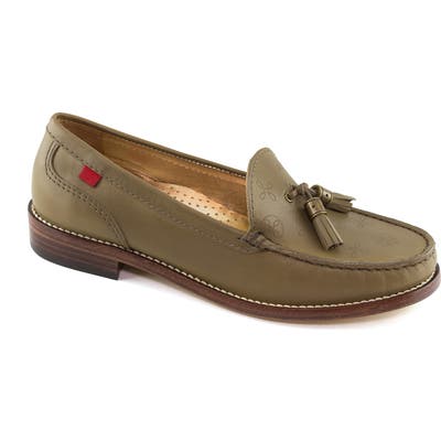 Marc Joseph New York West End Tassel Perforated Loafer, Green