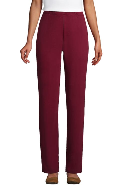 Shop Lands' End Sport Knit High Rise Pants In Rich Burgundy