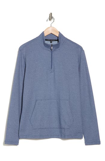 Robert Barakett Hobart Half Zip Pullover In Vintage Blue