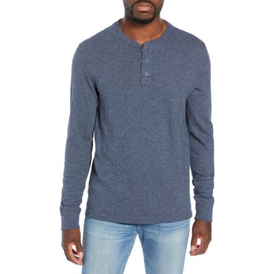 Faherty Slub Cotton Henley, Blue
