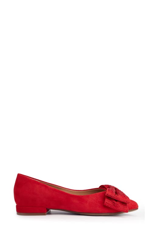 Shop Me Too Alize Bow Pointed Toe Flat In Red