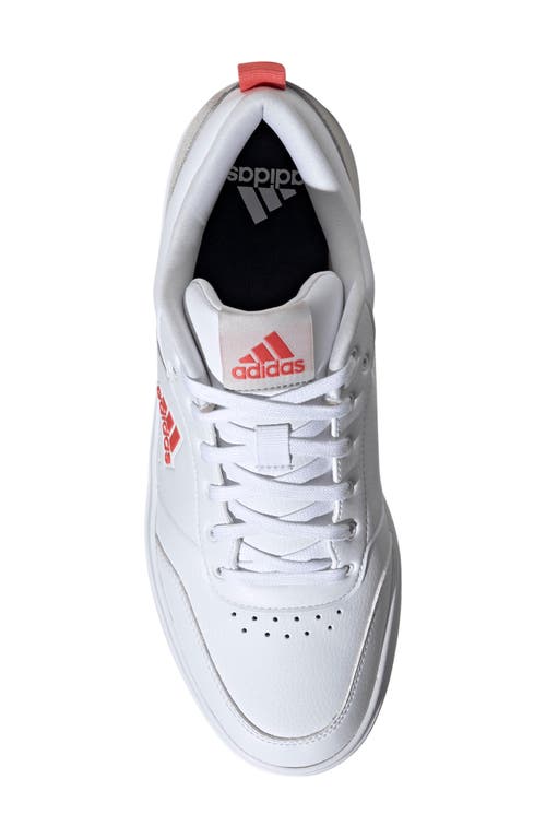 Shop Adidas Originals Adidas Park St. Tennis Sneaker In White/scarlet/grey 1
