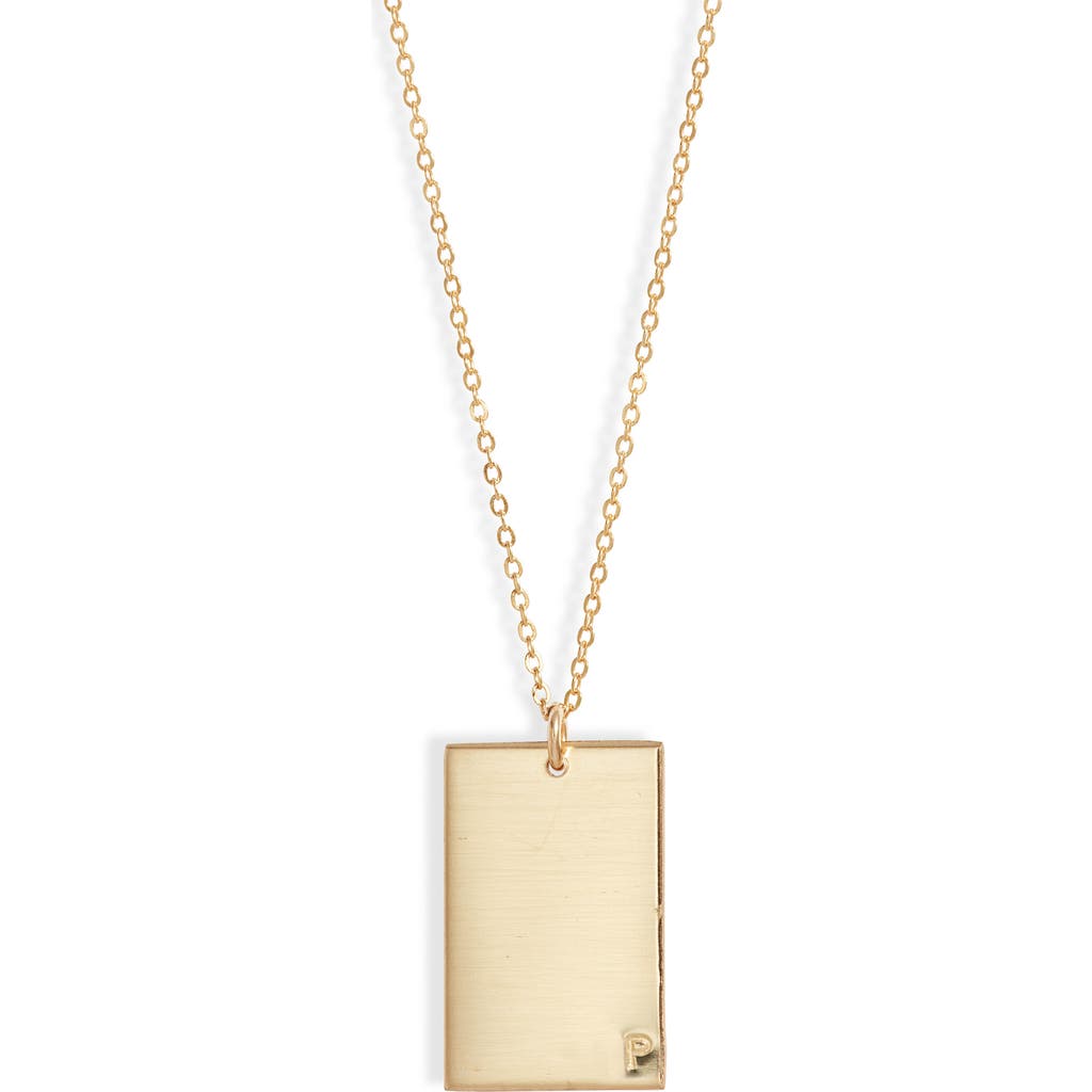 SET & STONES SET & STONES GOLDIE INITIAL TAG PENDANT NECKLACE