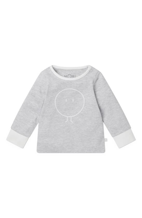Mori Snoozy Fitted Two-piece Graphic Pajamas In Grey