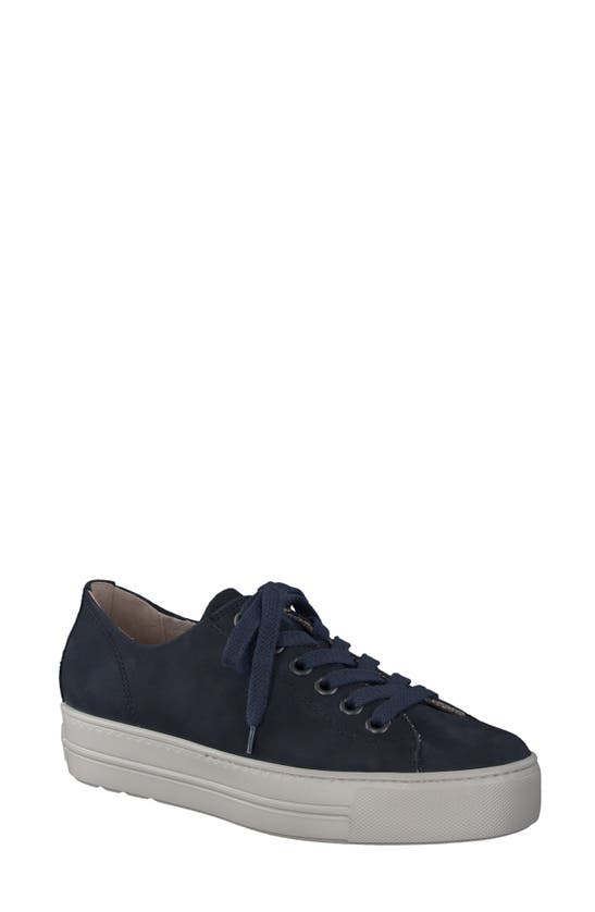 Paul Green Bixby Platform Sneaker In Space Nubuck