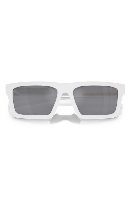 Shop Prada Sport 58mm Square Sunglasses In White/black