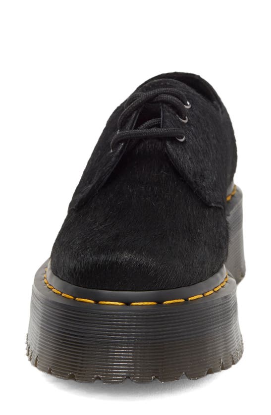 Shop Dr. Martens' Dr. Martens Quad Platform Derby In Black Hair On