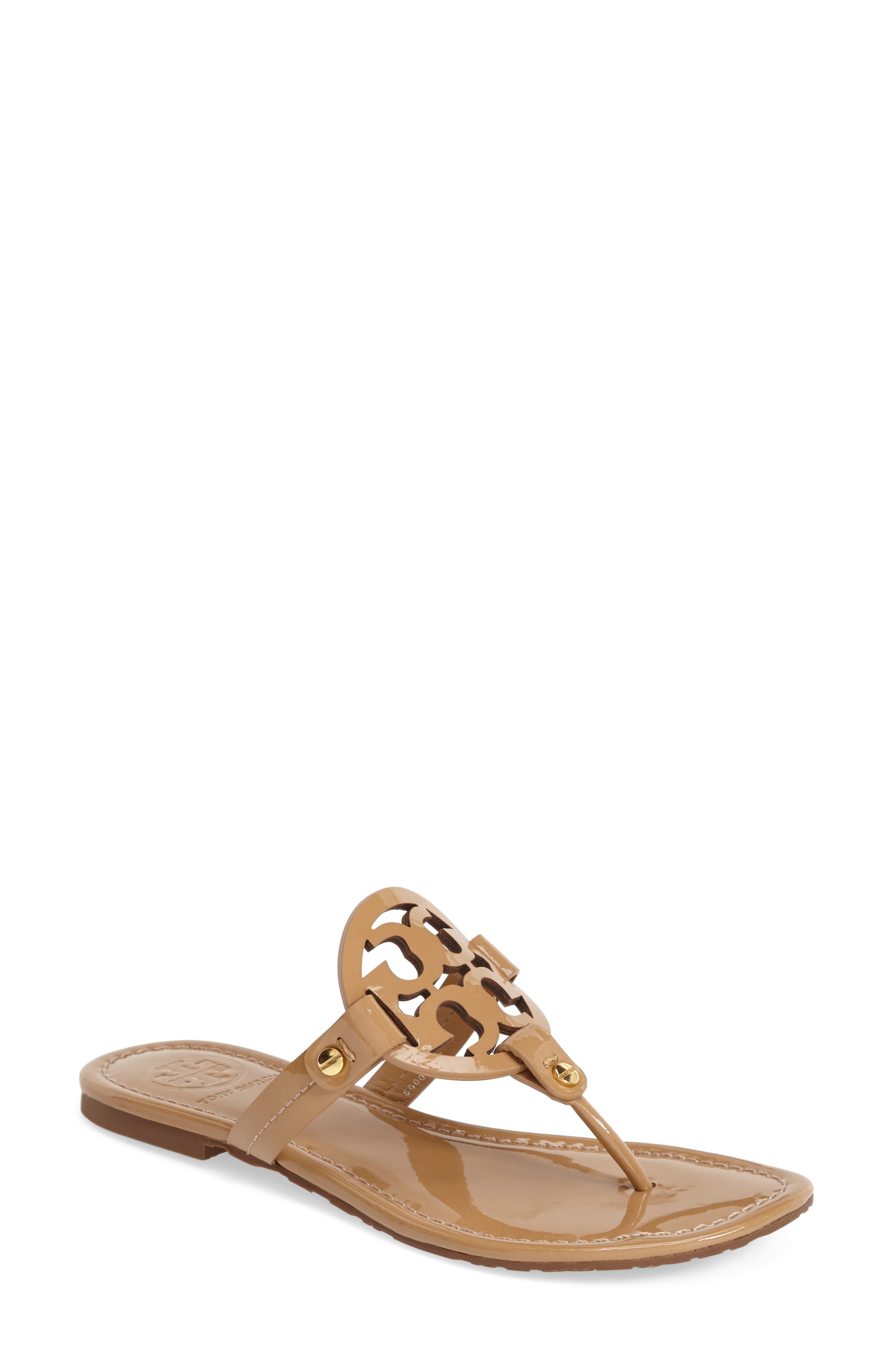 tory burch patent flip flops