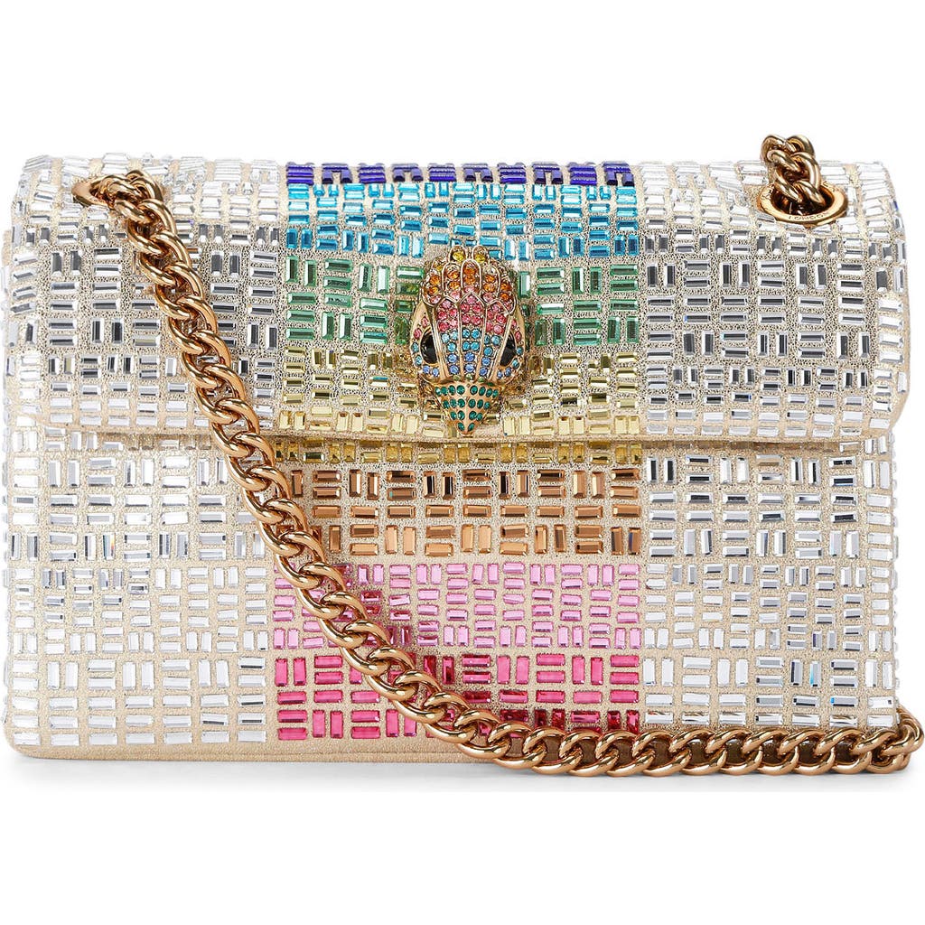 Kurt Geiger London Mini Kensington Crystals Convertible Crossbody Bag in Open White